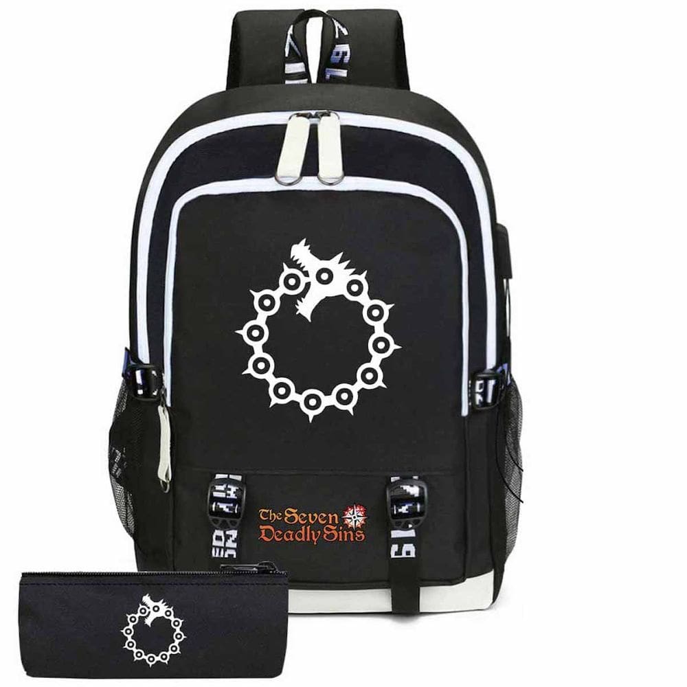 Conjunto de mochilas escolares Sevens Deadly Sins Meliodas para crianças