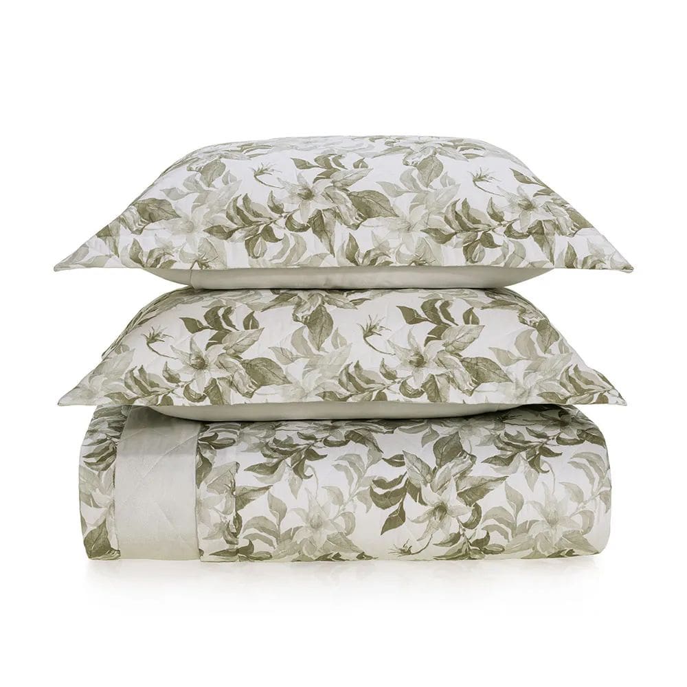 Jogo de Colcha Algodão Egípcio Celine Queen - 300 Fios - Karsten