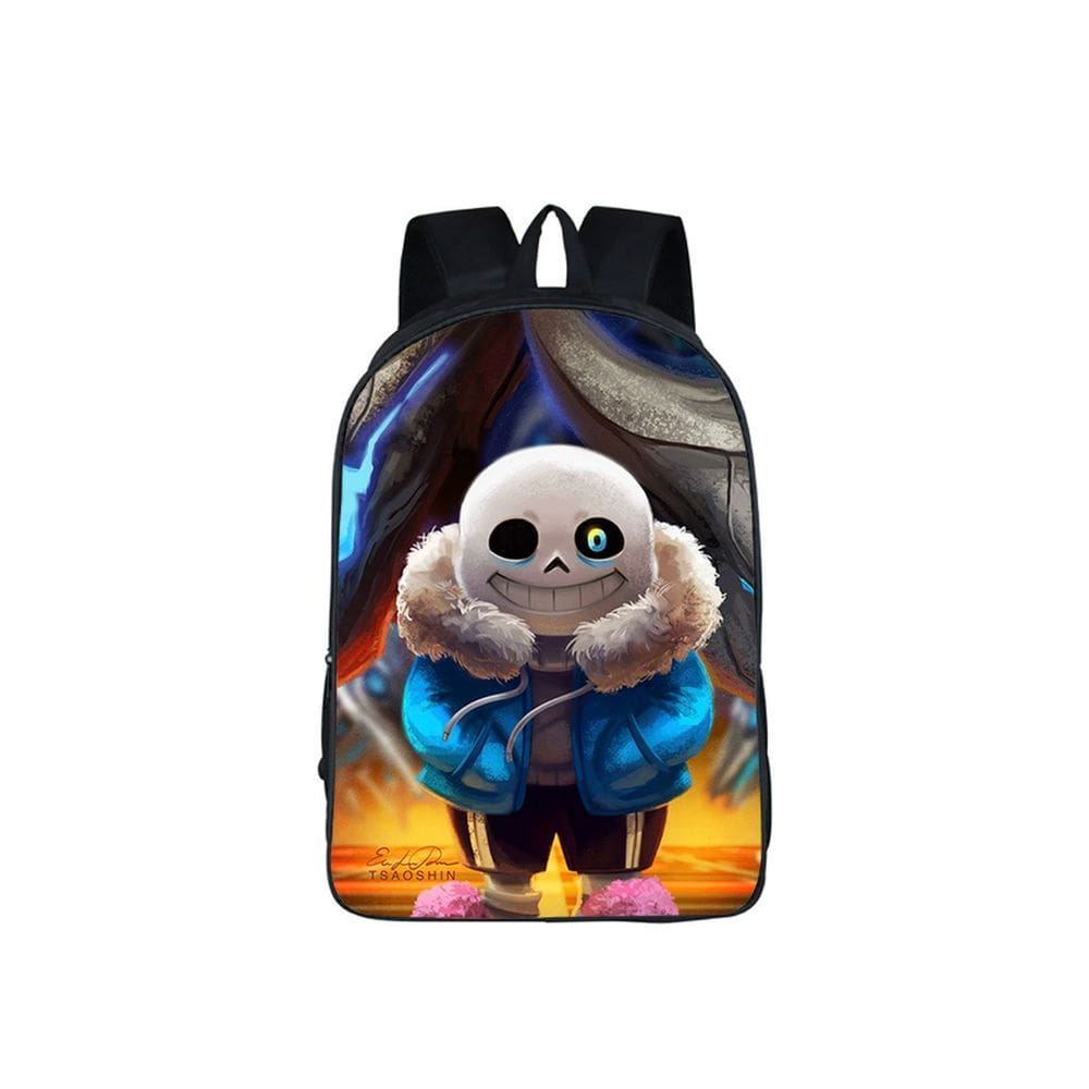 Mochila Undertales Sans Cartoon Kids School 30x16x40cm