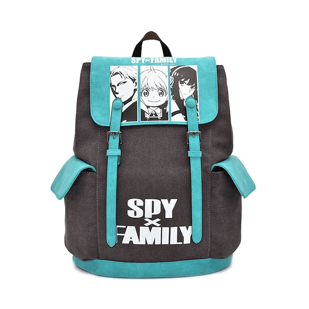 Mochila escolar Anime Spys Familys Kids de algodão e poliéster
