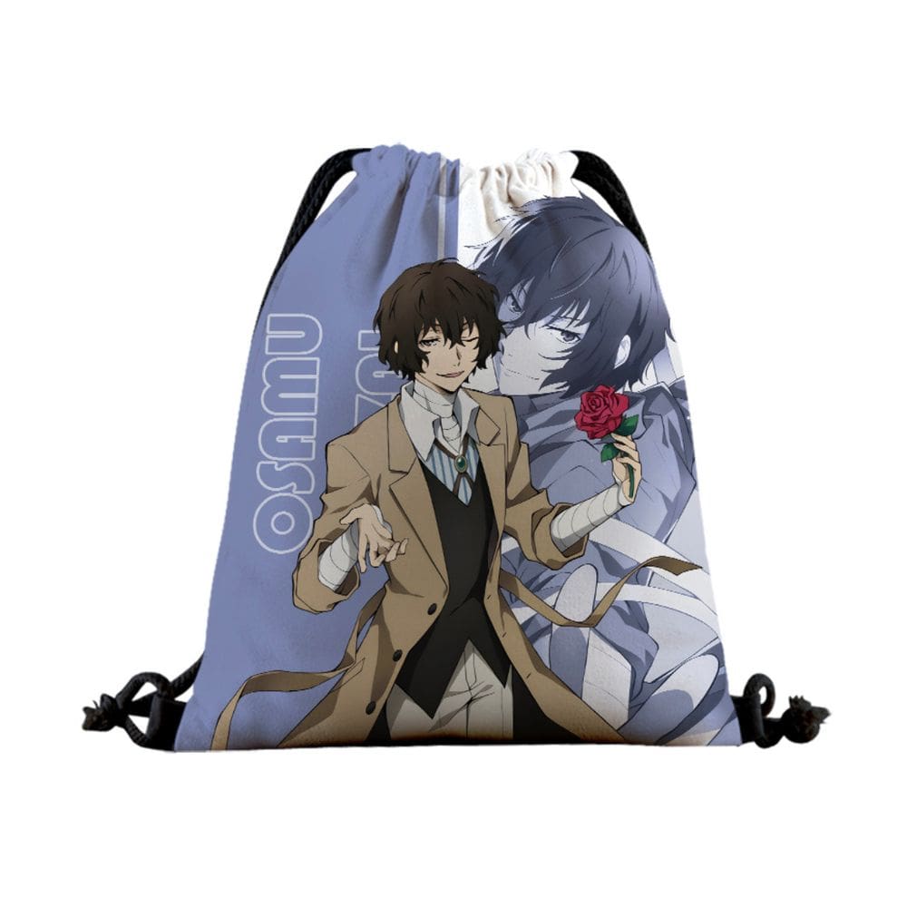 Bolsa com cordão Bungos Strays Dogs Dazais Osamus Anime Style
