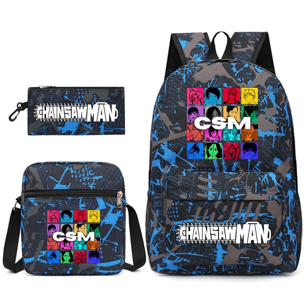 Conjunto de mochilas Chainsaws Mans Denjis Makimas Yoshidas Hirofumis Ca
