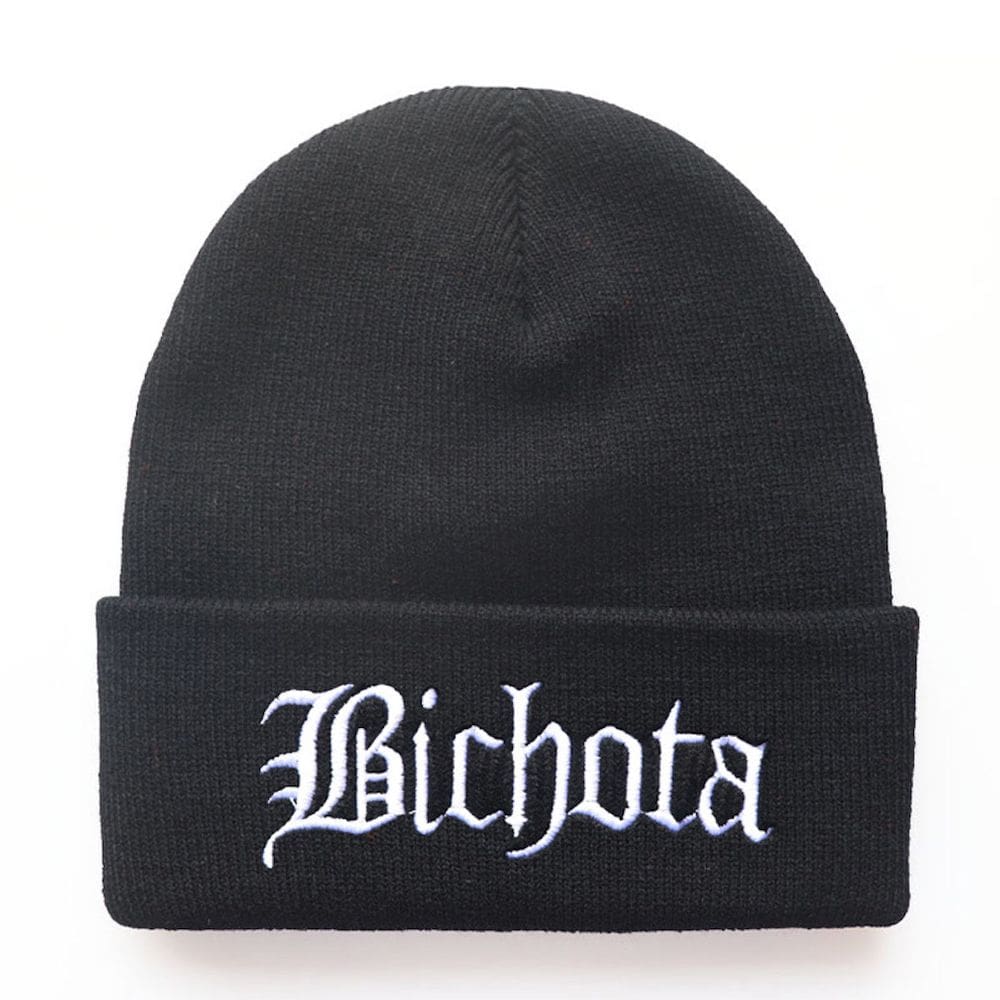 Chapéu de malha Bichotas Bordado Anime Winter Beanie