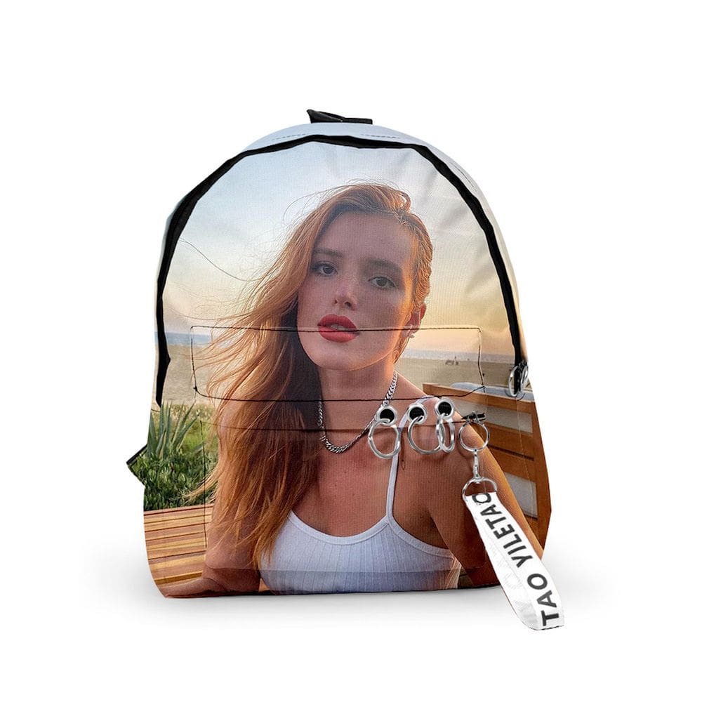 Mochila escolar infantil Bella Thorne com impressão 3D Oxford