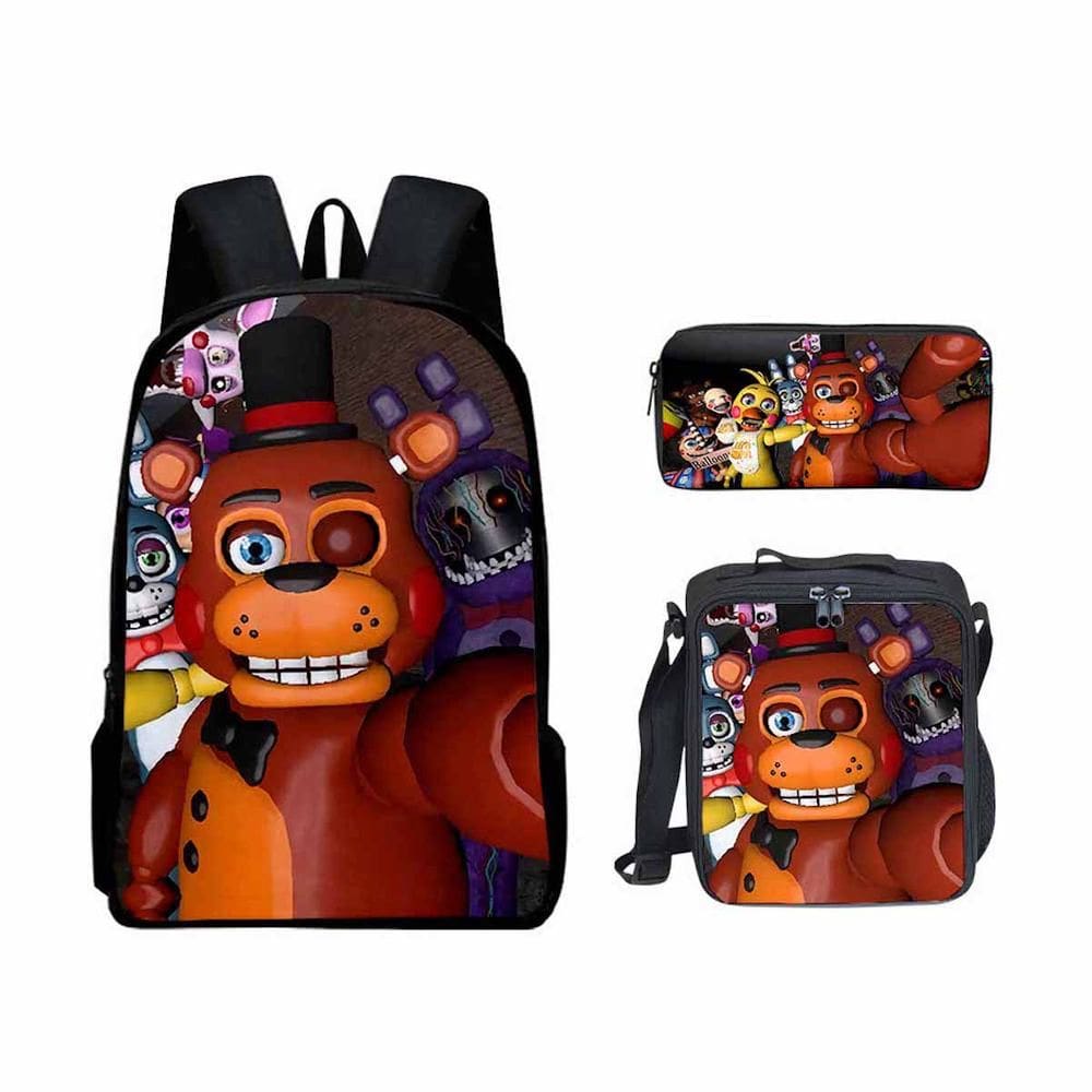 Conjunto de mochilas escolares Fives Nights Cartoon Kids Anime Bag