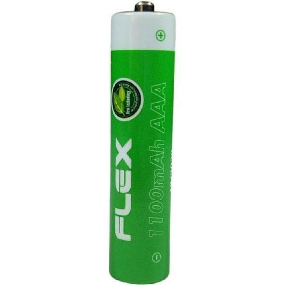 Pilha Recarregável Aaa 1.2V 1100Mah  C/2 Pilhas  Flex
