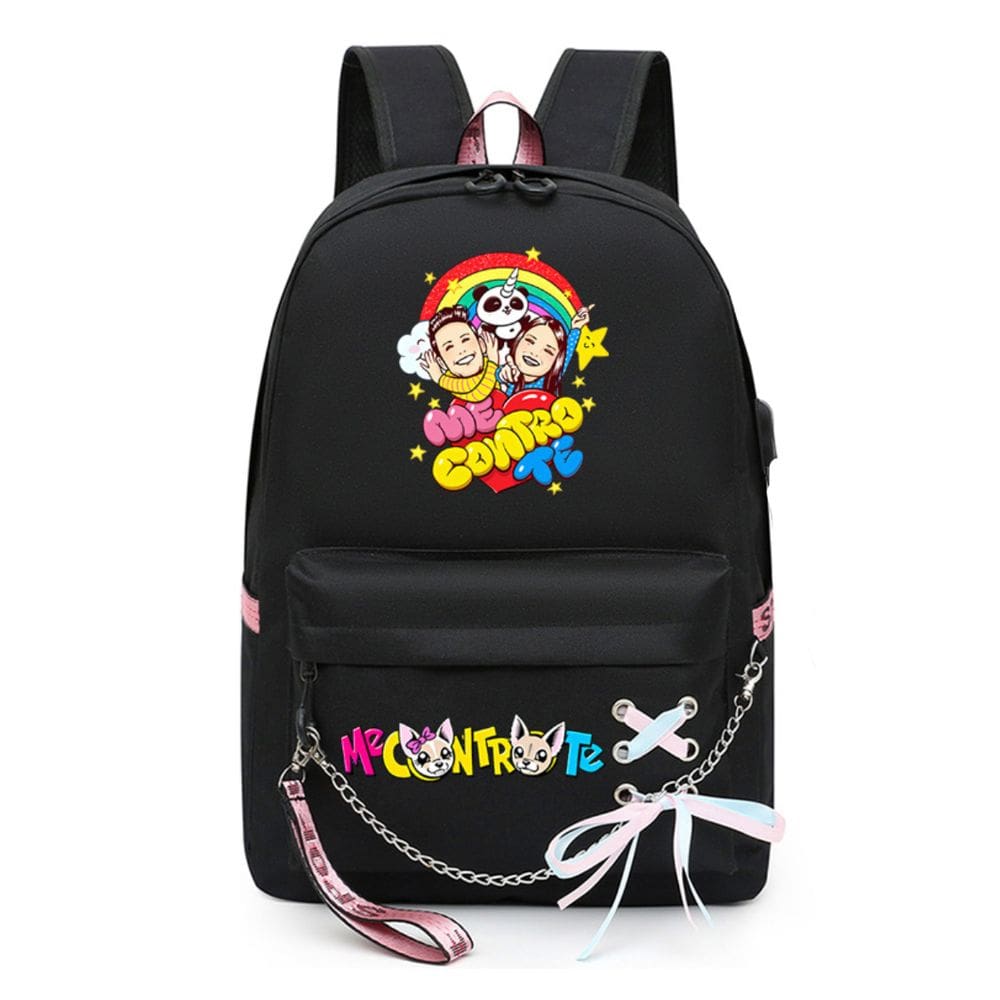 Mochila escolar masculina Controles The Cartoon Kids Nylon 31x15x46cm