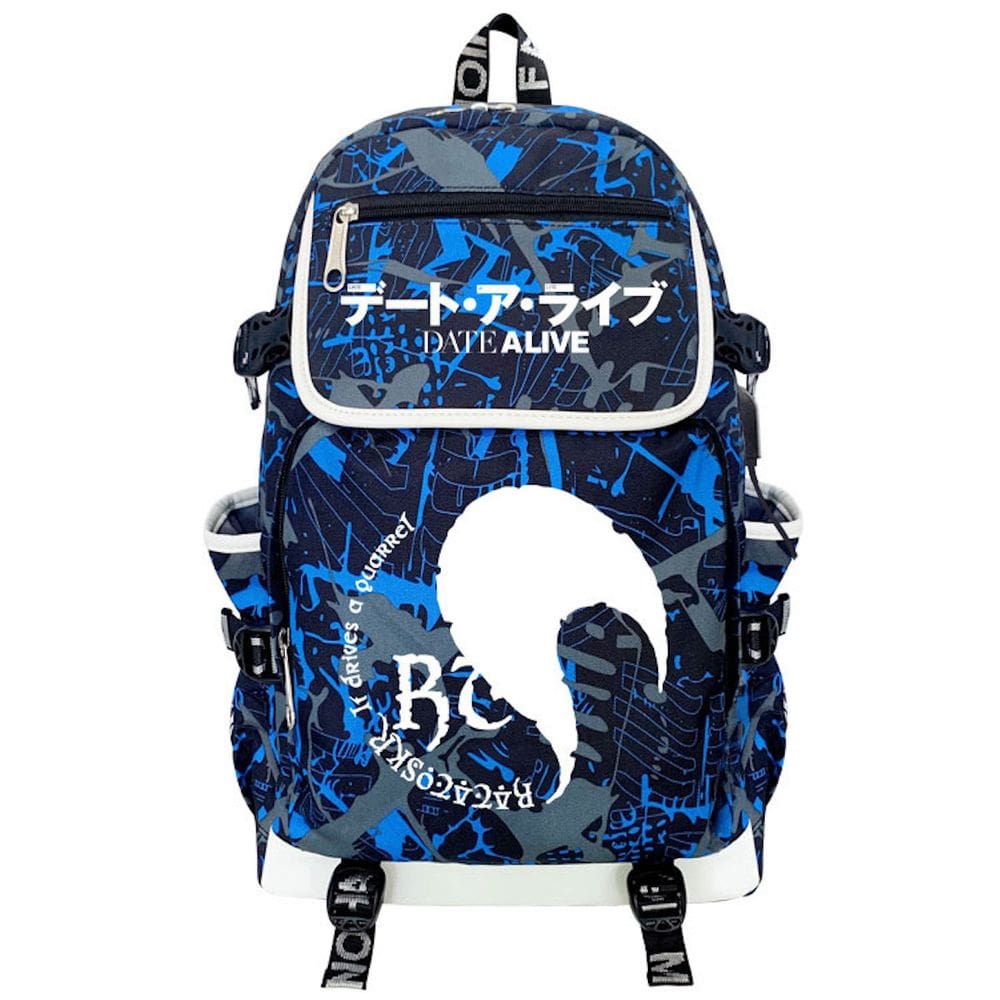 Mochila escolar de anime para crianças e crianças Date A Time