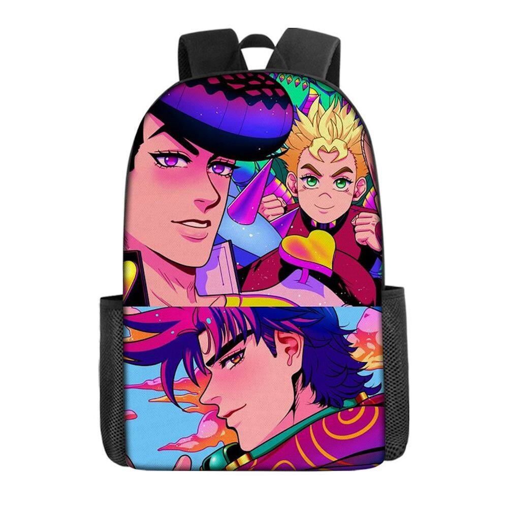 Mochila Jojos Bizarres Adventures Kids School Oxford 29x16x42cm