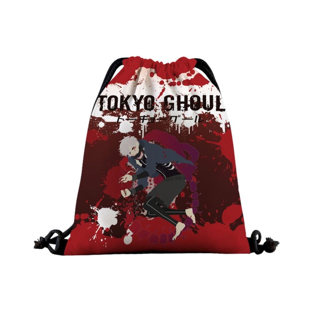 Bolsa com cordão Tokyos Ghouls Kanekis Kens para crianças 39x32cm