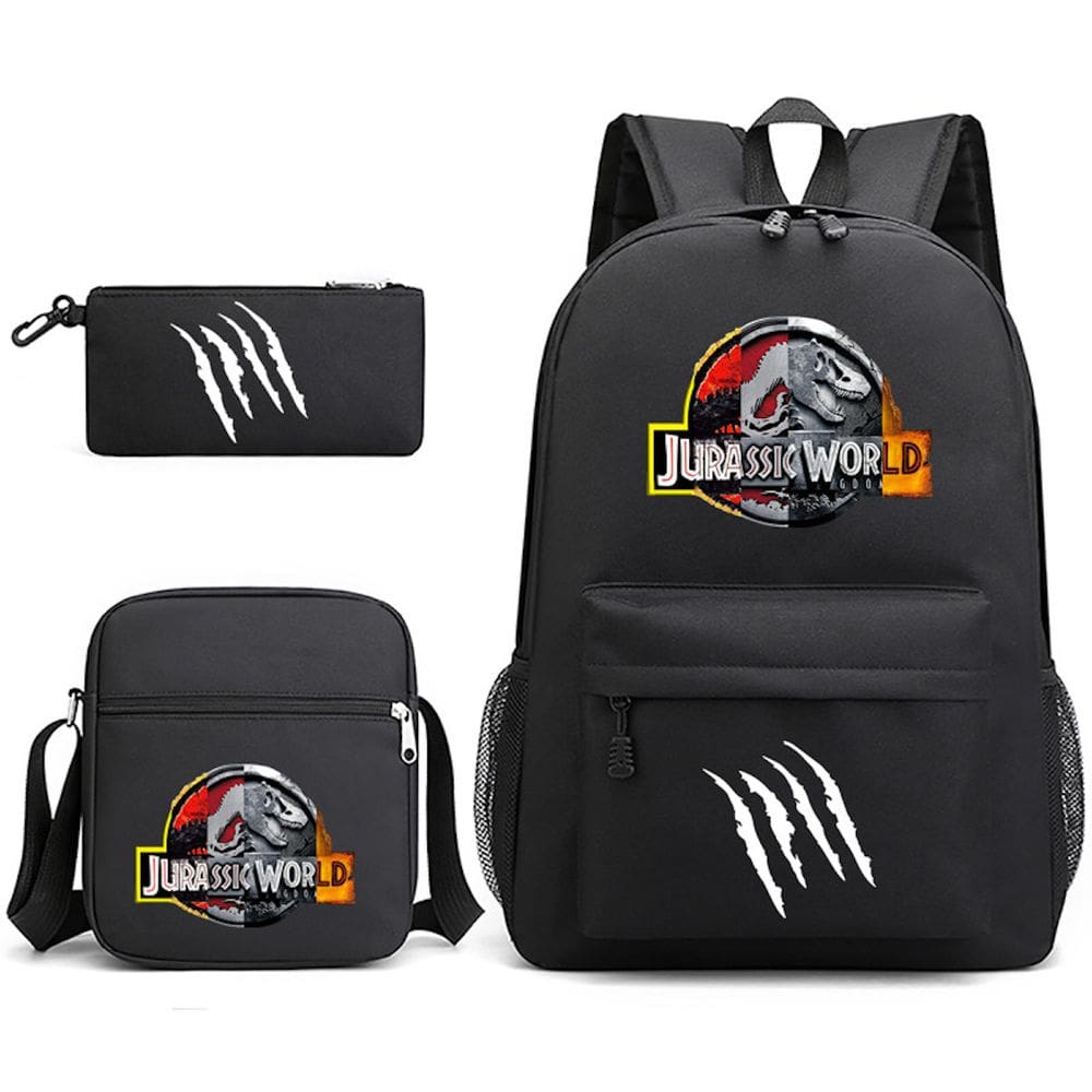 Mochila escolar Jurassics Cartoon Kids 3 unidades/conjunto de nylon