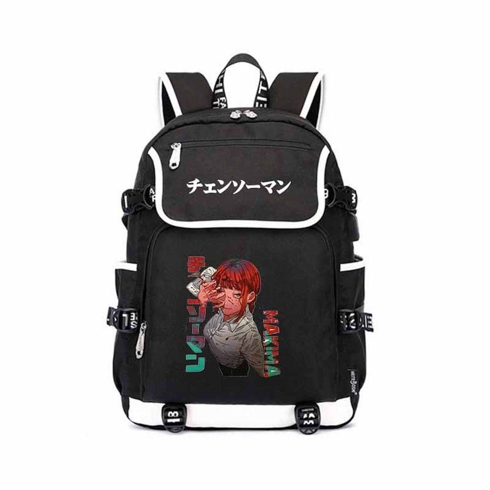 Mochila Mans Makimas Cartoon Chainsaws Kids School 37x16x45cm