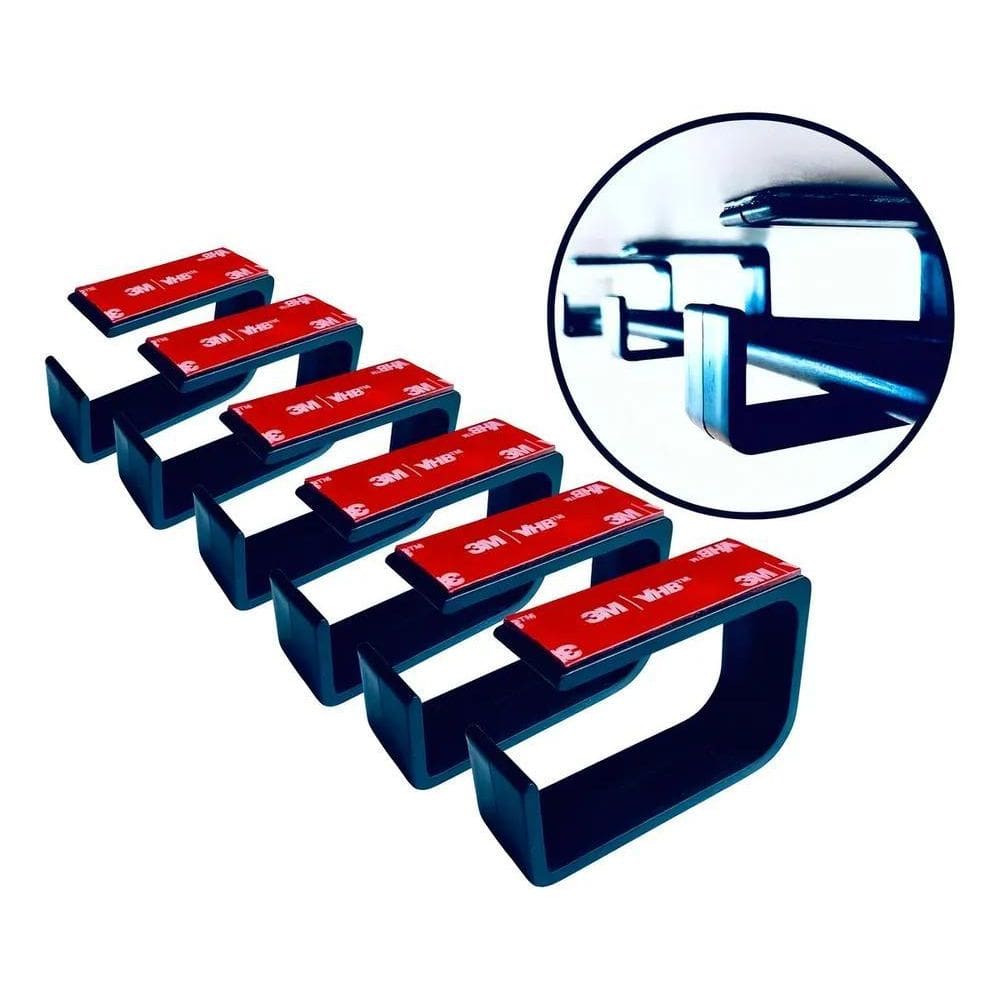 2X 6 Organizador Fios Cabos Oculto Baixo Mesa Fácil Instalaç