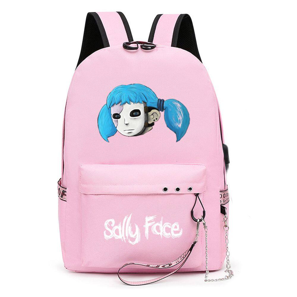 Mochila Sallys Faces Kids School Nylon 31x14x42cm rosa