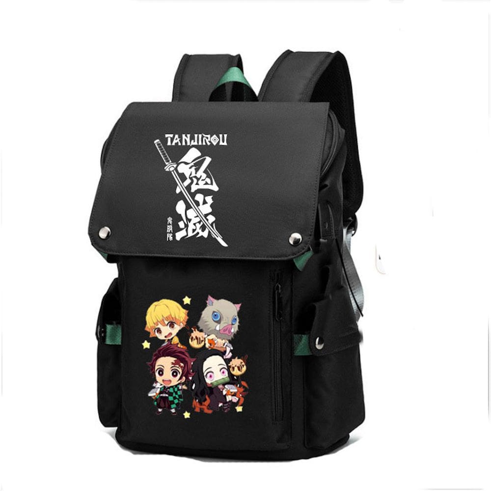Mochila escolar de anime Demons Slayers Kids Oxford 31x13x41cm