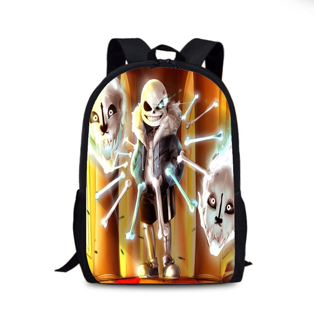 Mochila Undertales Sans Cartoon Kids School 28x13x44cm