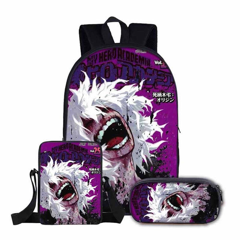 Conjunto de mochilas My Hero Academia Shigaraki Tomura para crianças