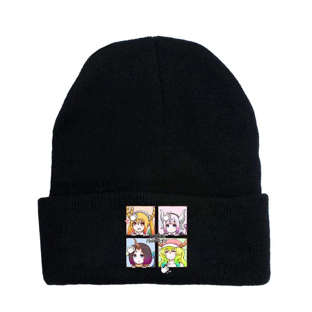 Chapéu de malha Kobayashi`s Dragons Maids Anime Winter Unissex