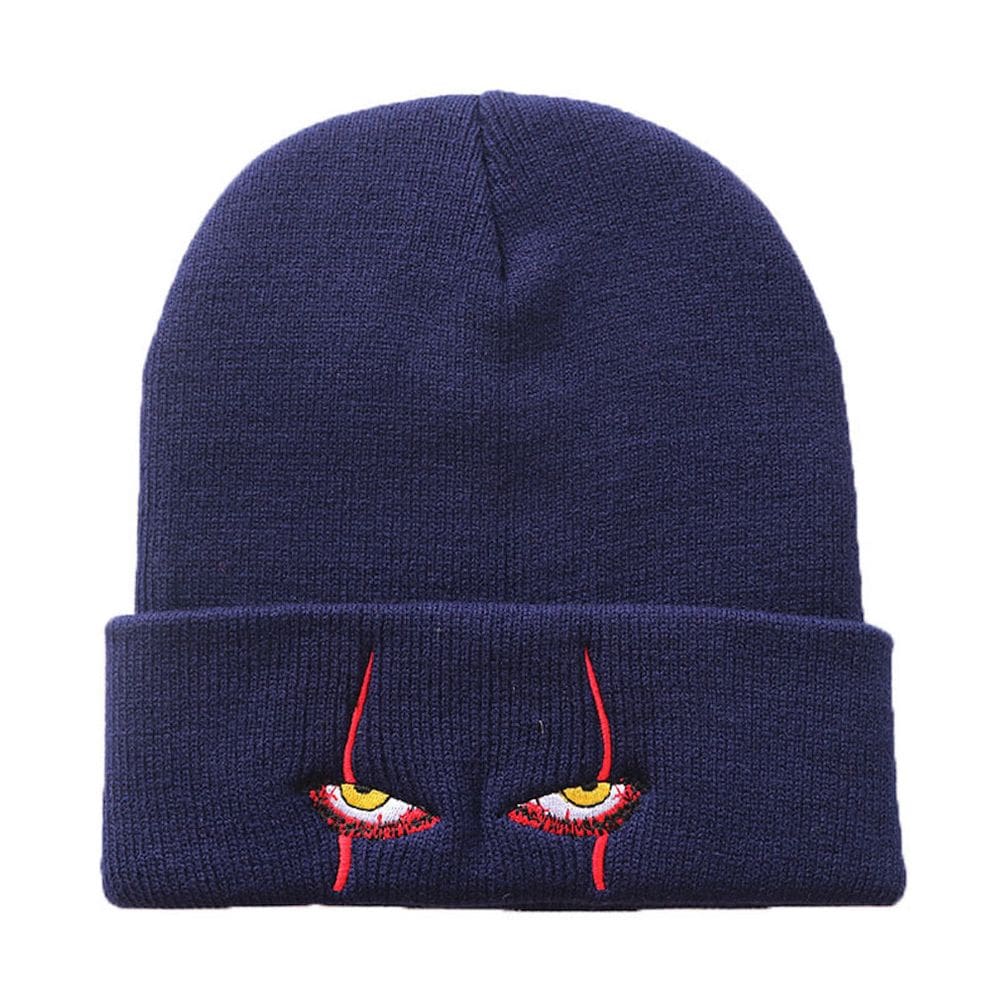 Chapéu de malha Pennywises Scary Eyes Anime Winter Beanie