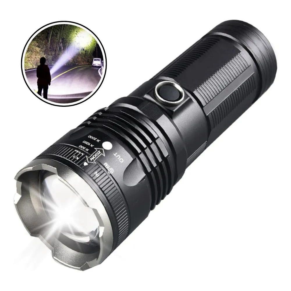 2X Lanterna Alumínio Luz Forte Potente Prova Dágua Zo