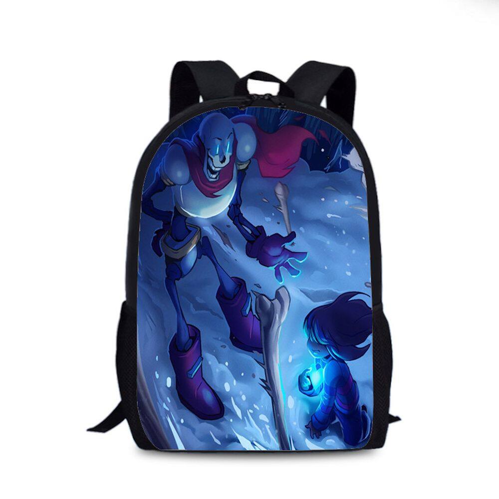 Mochila Undertales Papyrus Cartoon Kids School 28x13x44cm