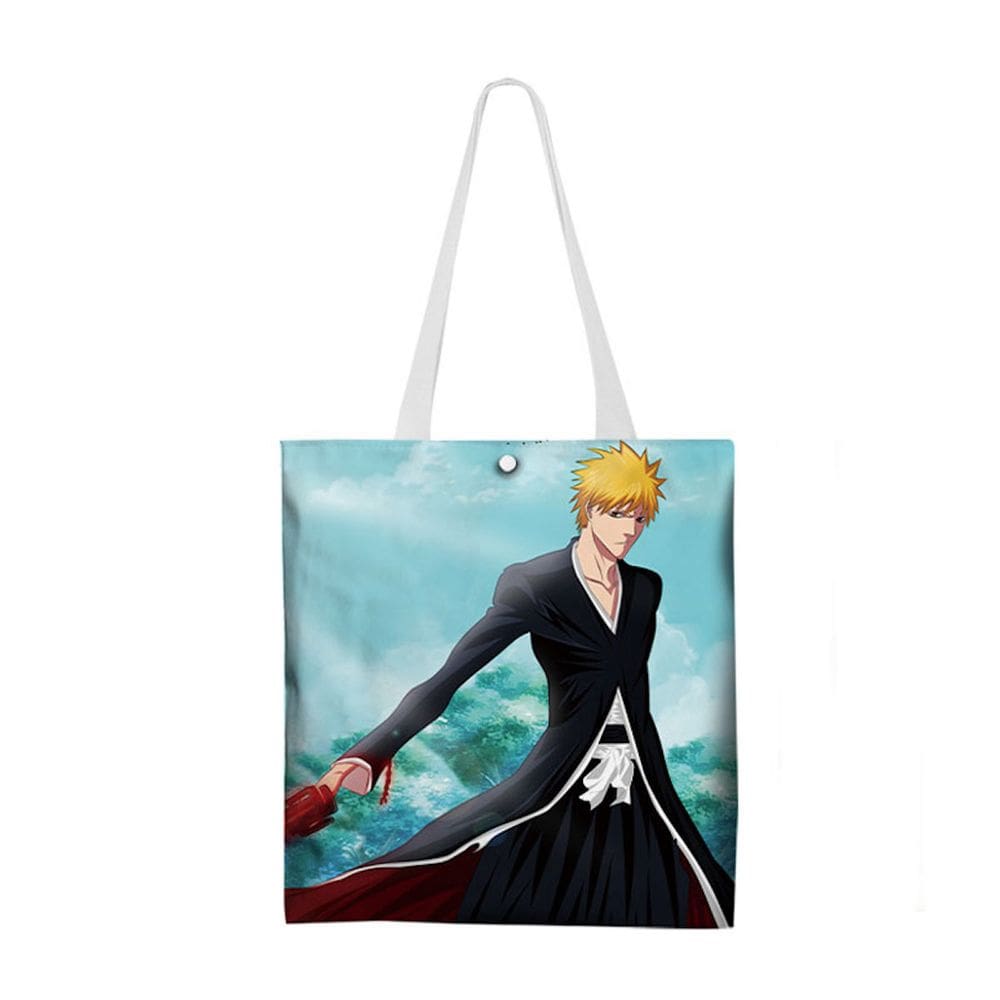 Sacola de lona Bleachs Kurosaki Ichigo Anime 33x37cm