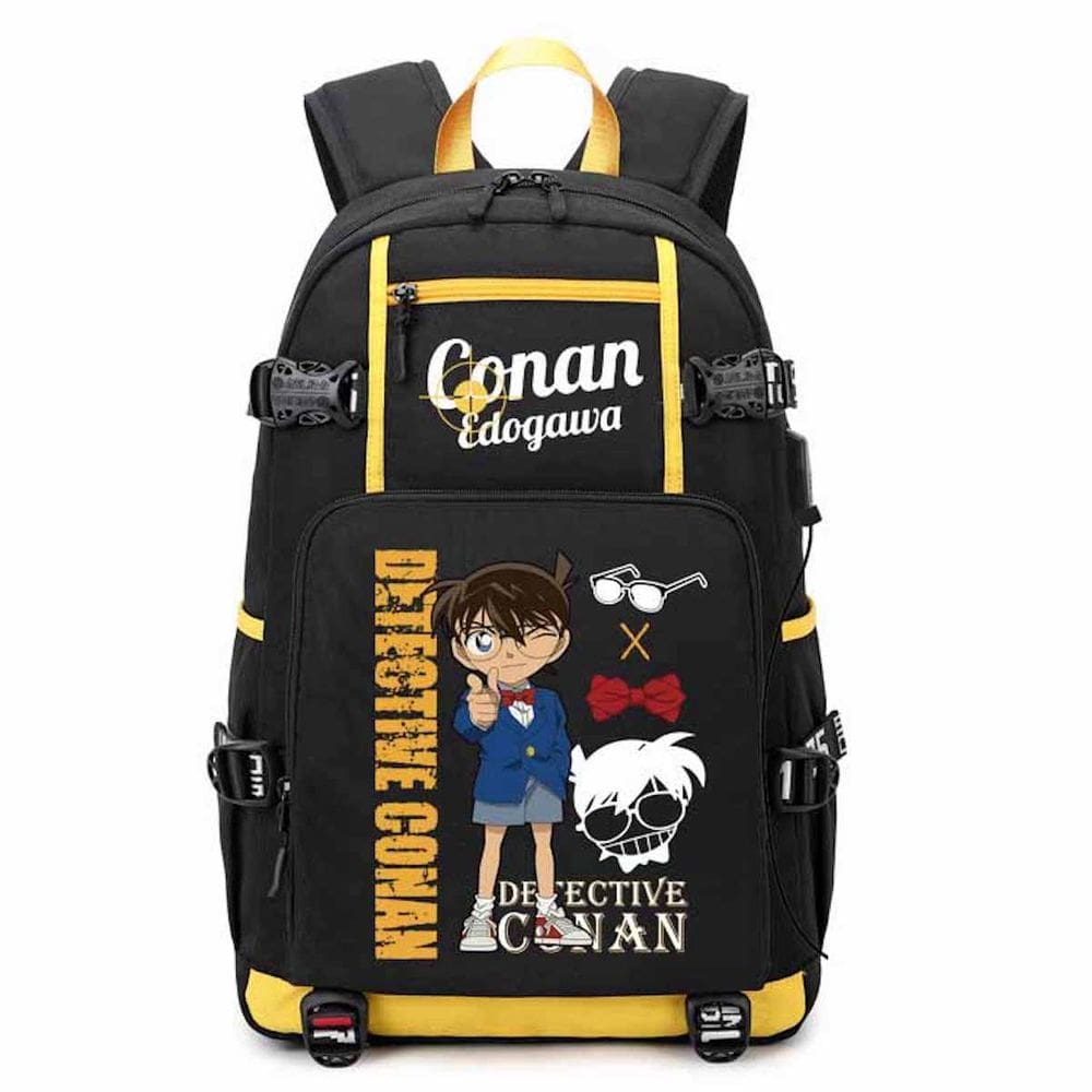 Mochila Detetives Conans Edogawas Cartoon Kids School