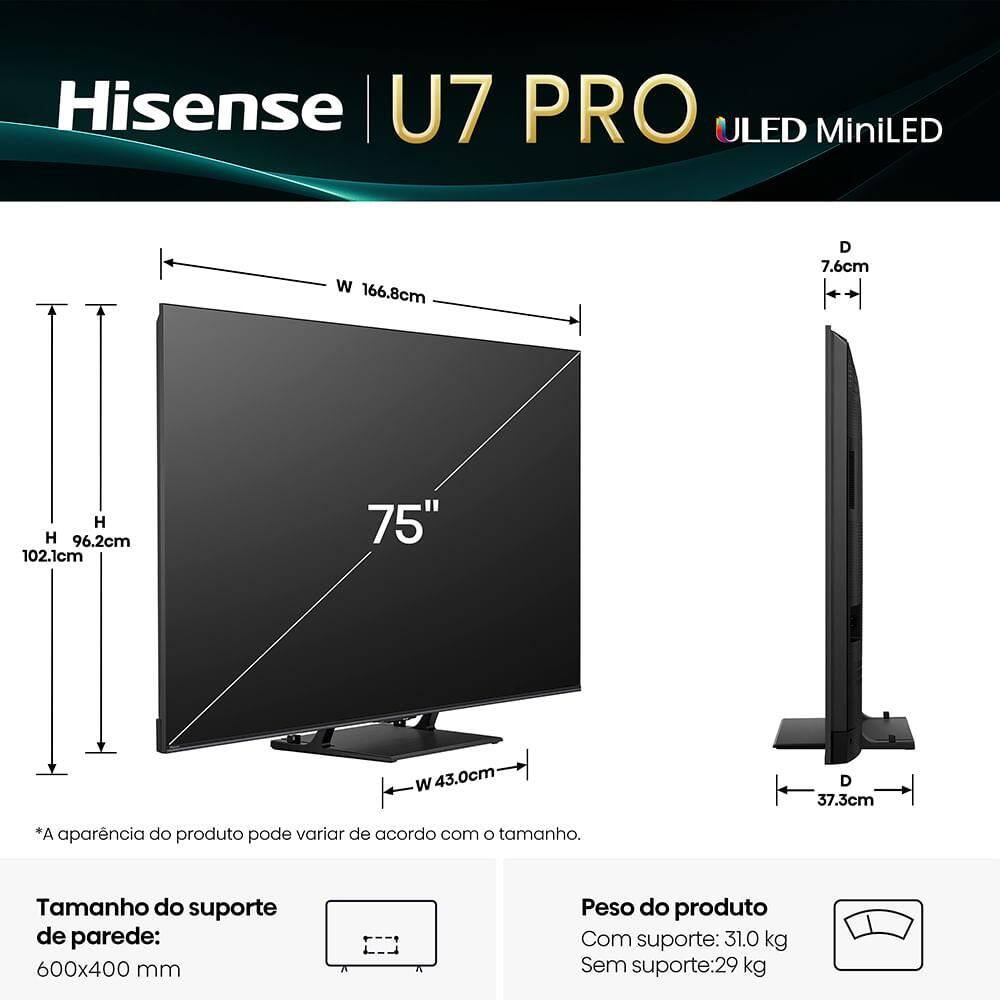 Smart TV Hisense MiniLED 4K 75