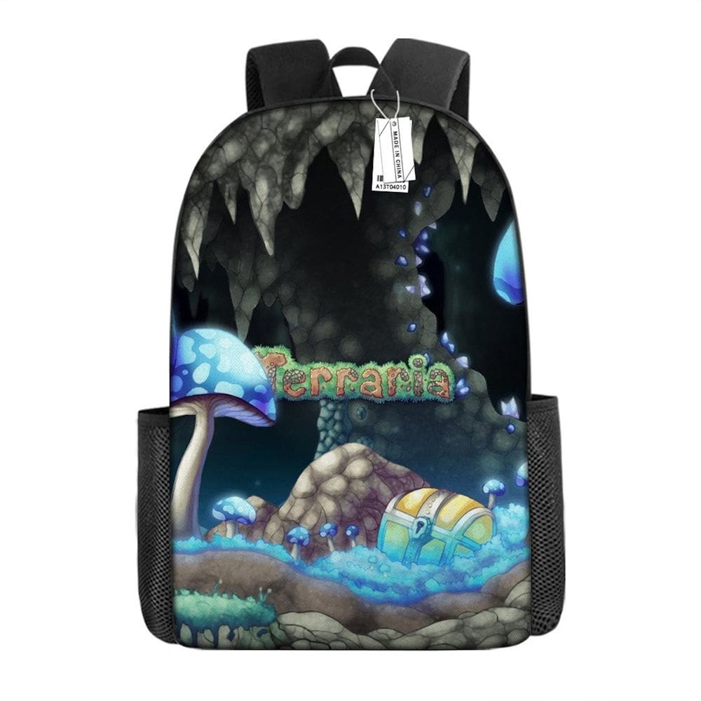 Mochila Terrarias Cartoon Kids School Oxford 29x16x42cm