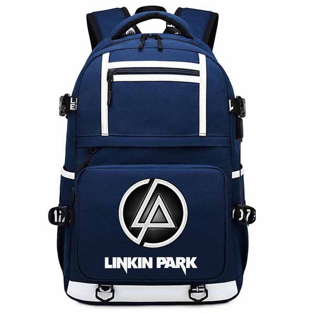 Mochila Linkin Park Cartoon Kids School Oxford 30x15x48cm