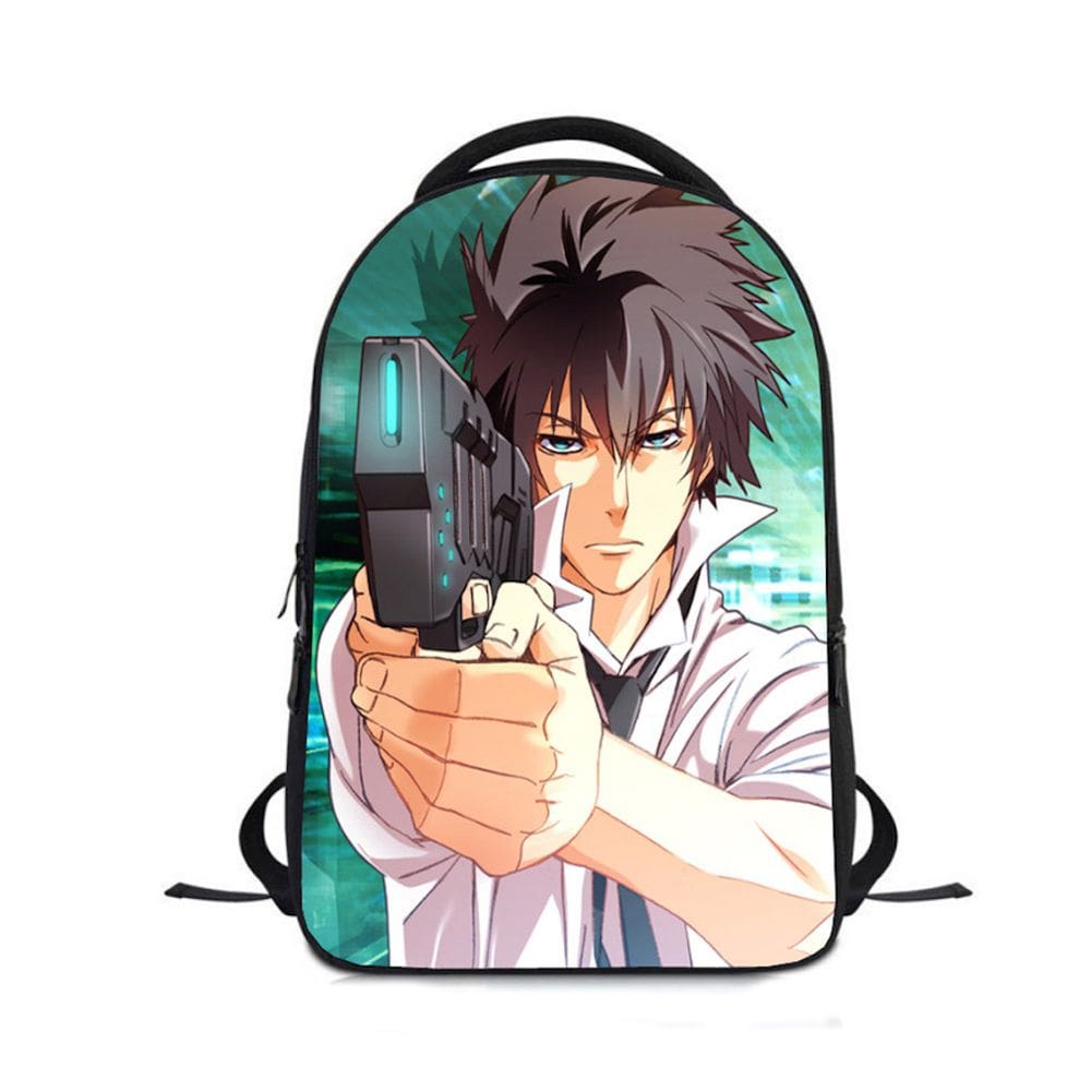 Mochila escolar infantil PsychoPass Impressão 3D Oxford 24x12x30cm