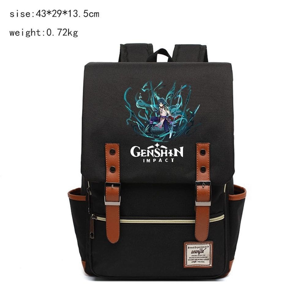 Mochila escolar Genshins Impactss Anime para crianças
