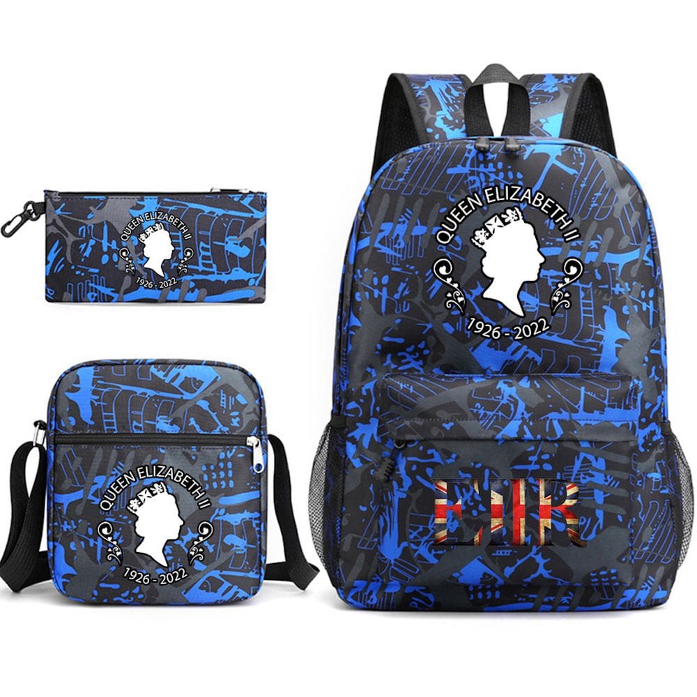 Conjunto de mochilas Queens Elizabeths Cartoon Kids School, 3 unidades