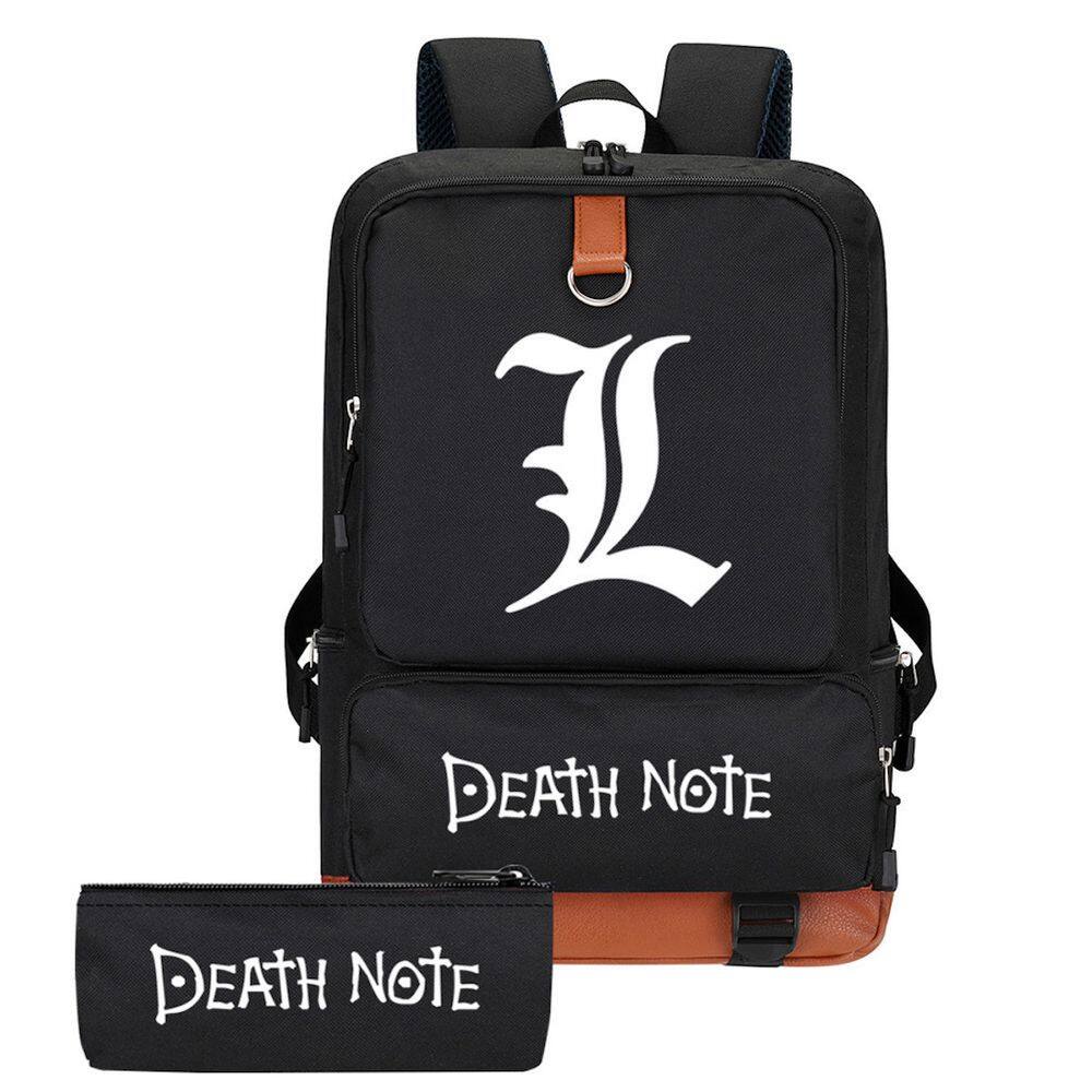 Conjunto de mochilas Death Note Cartoon Kids School Oxford Cloth