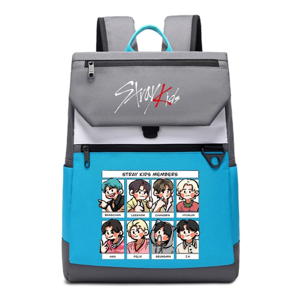 Mochila Stray Kids Cartoon School Oxford Cloth 31x13x41cm