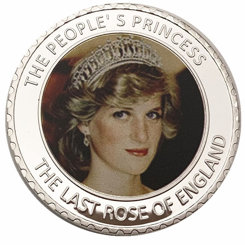 Anime Comemorativo Coin Princess Diana 4cm 30g de ferro