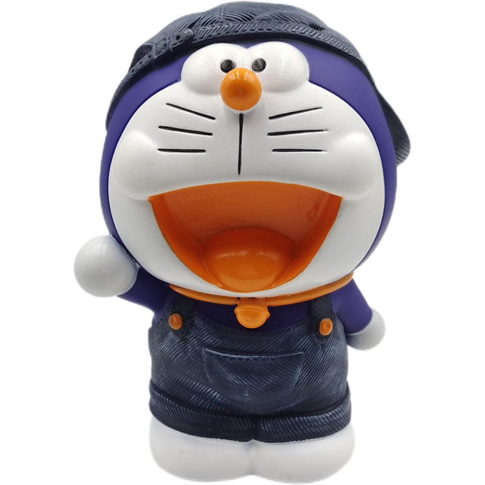Resina de anime Piggy Bank Doraemonss para crianças 18x15x25cm