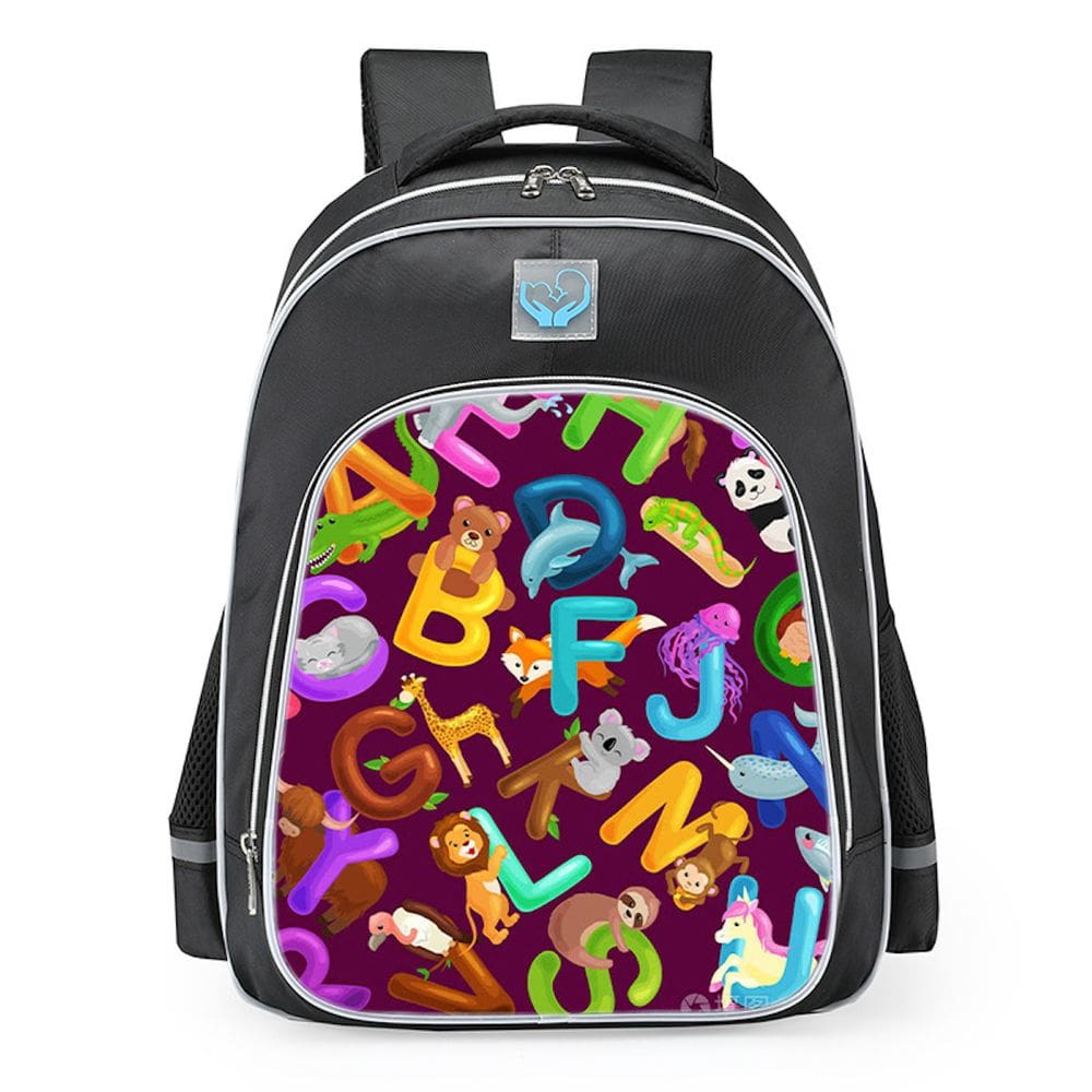 Mochila escolar Anime Alphabets Kids Children Oxford 450g