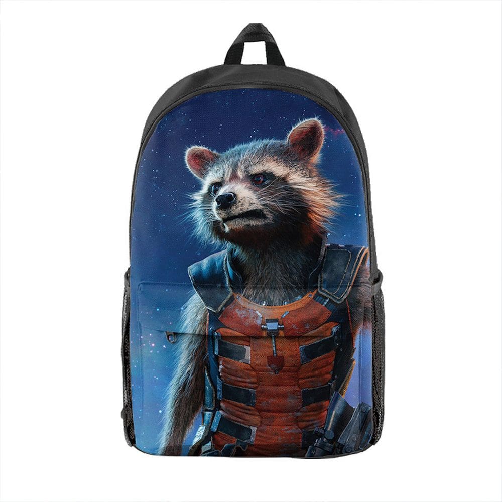 Mochila escolar infantil Rocket Raccoon Oxford 29x16x42cm