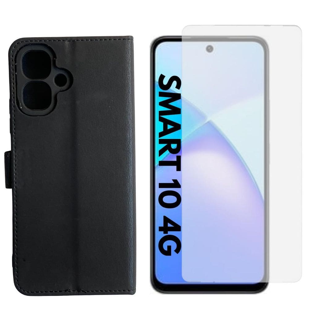 Capa Carteira + Pel. Hidrogel Compativel Infinix Smart 10 4G