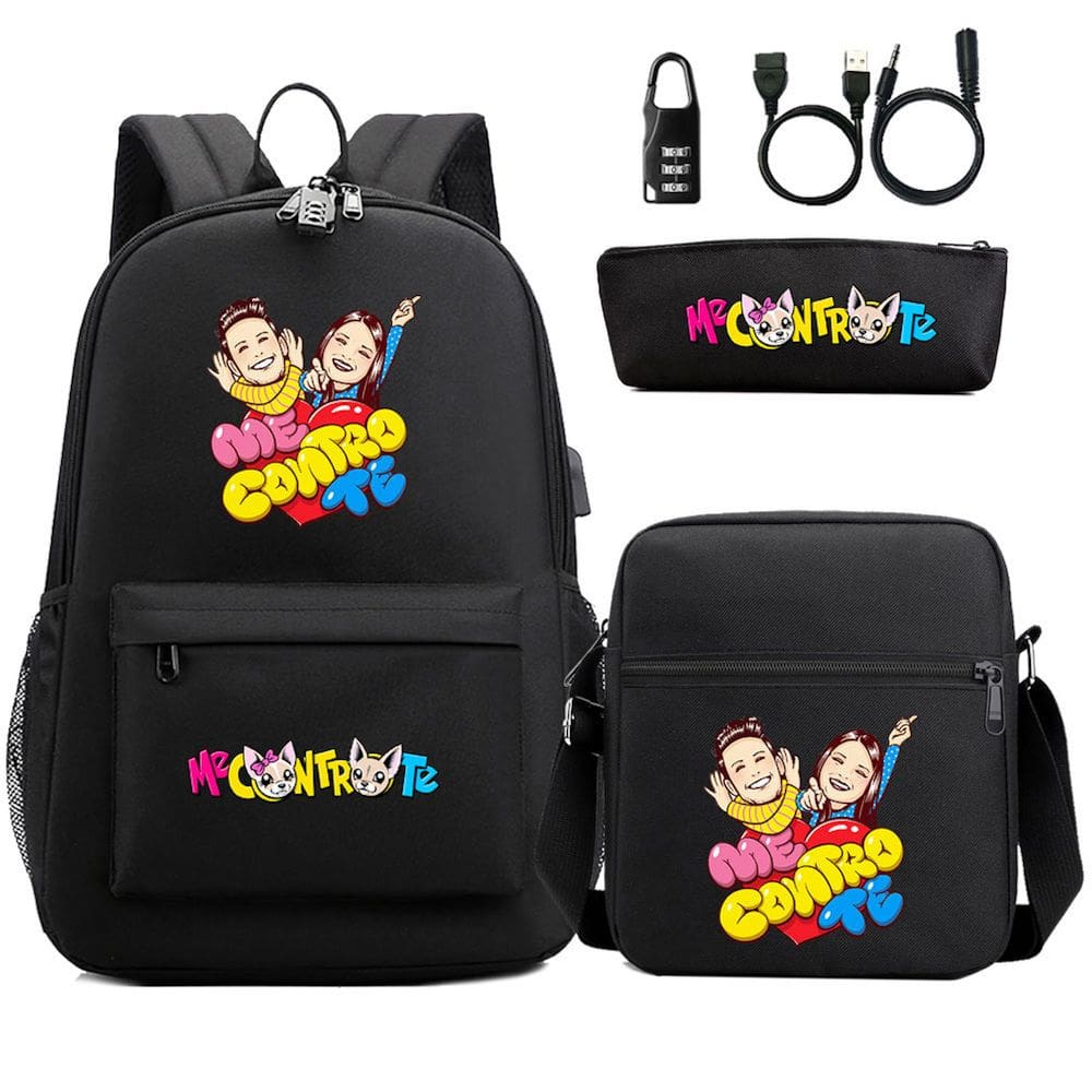 Conjunto de mochilas Mes Controles Test Satchel USB Oxford Kids Children