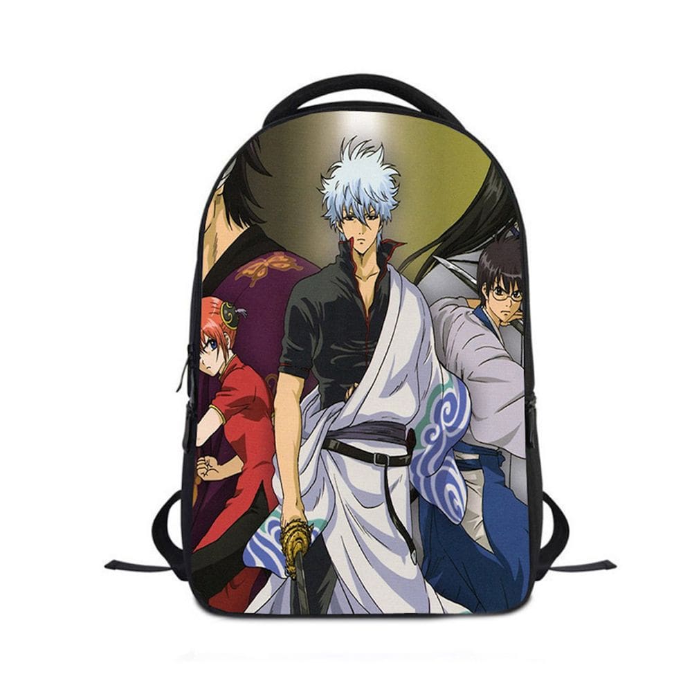Mochila escolar infantil Gintamas em poliéster impresso em 3D