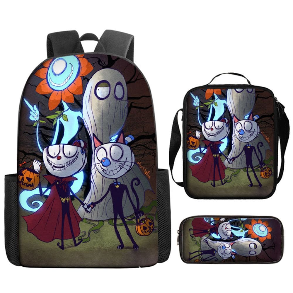 Conjunto de mochilas Halloween Cup Anime School, 3 unidades para crianças