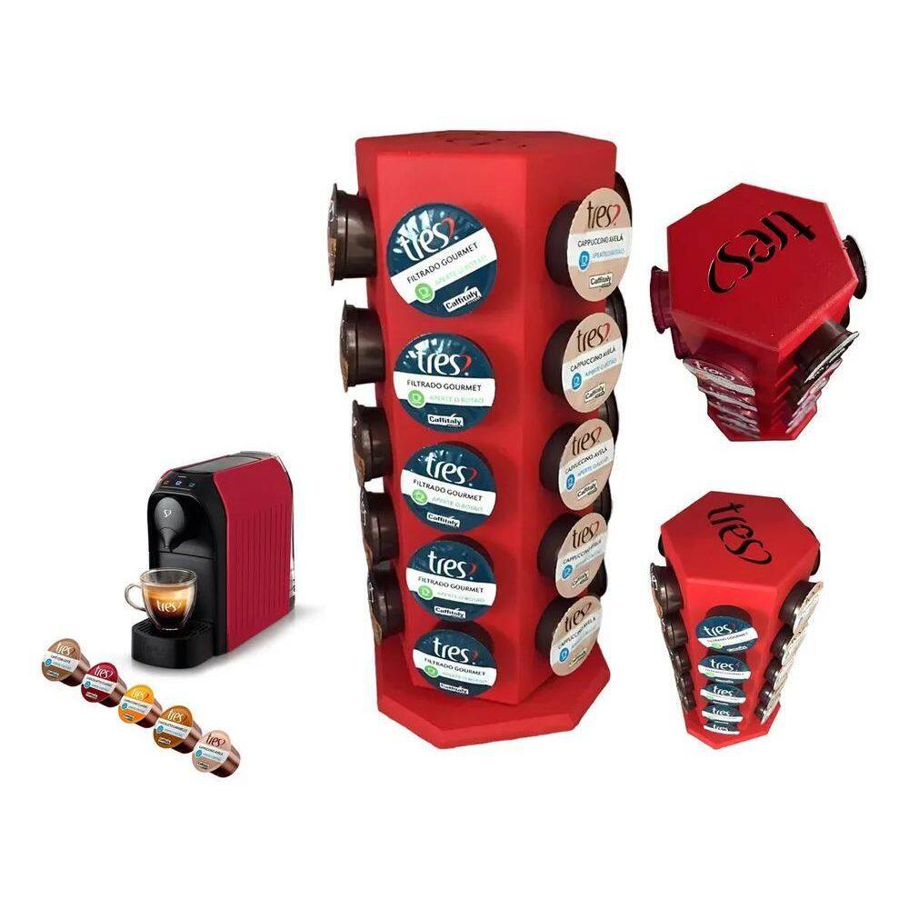 Suporte Torre P/30 Capsulas Três Corações Giratorio Cor