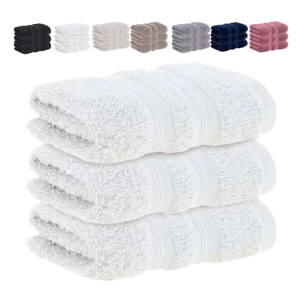 2X Kit 3 Toalha De Lavabo Egípcio 100% Algodão Buddemeyer