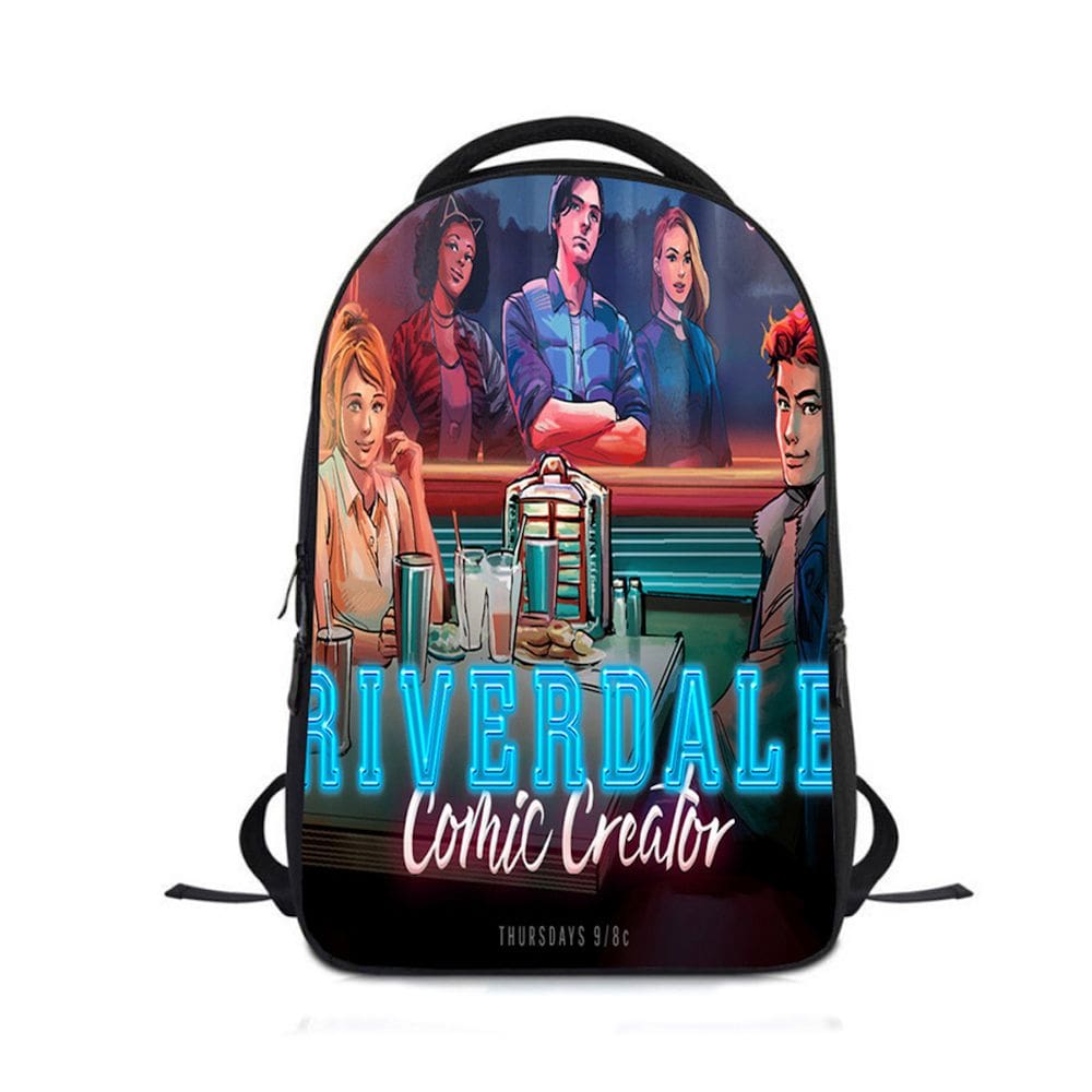 Mochila escolar infantil Riverdales com impressão 3D Oxford 24x12x30cm