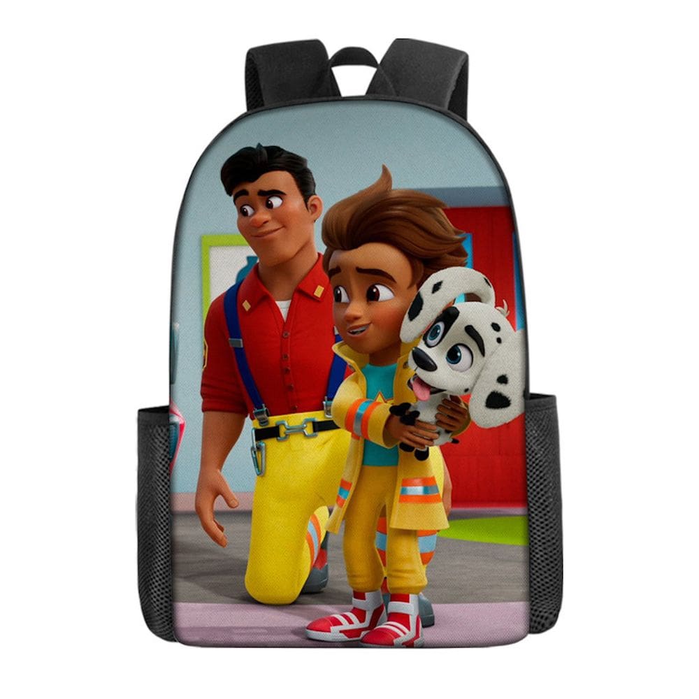 Mochila Firebuds Kids School Mochila Oxford impressa em 3D 29x16x42cm