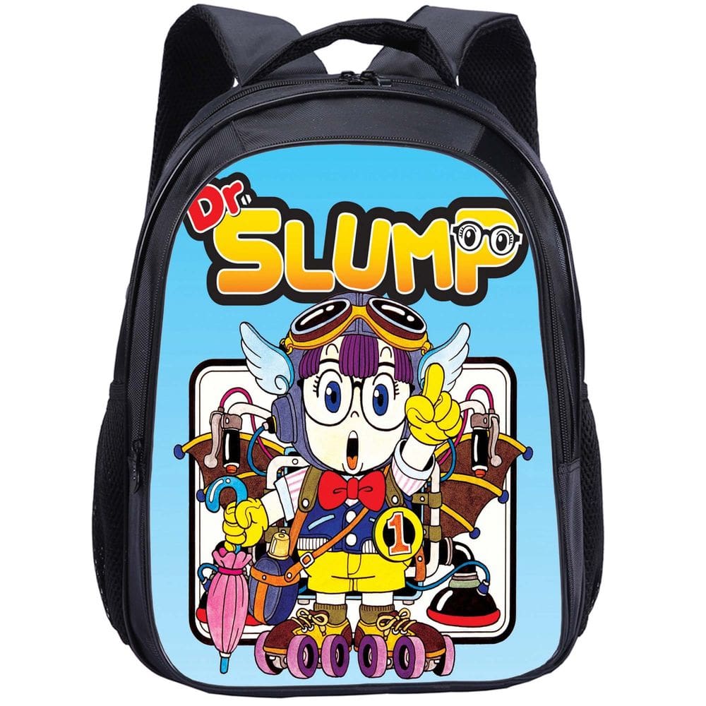 Mochila escolar de anime Dr Slumps Arales para crianças