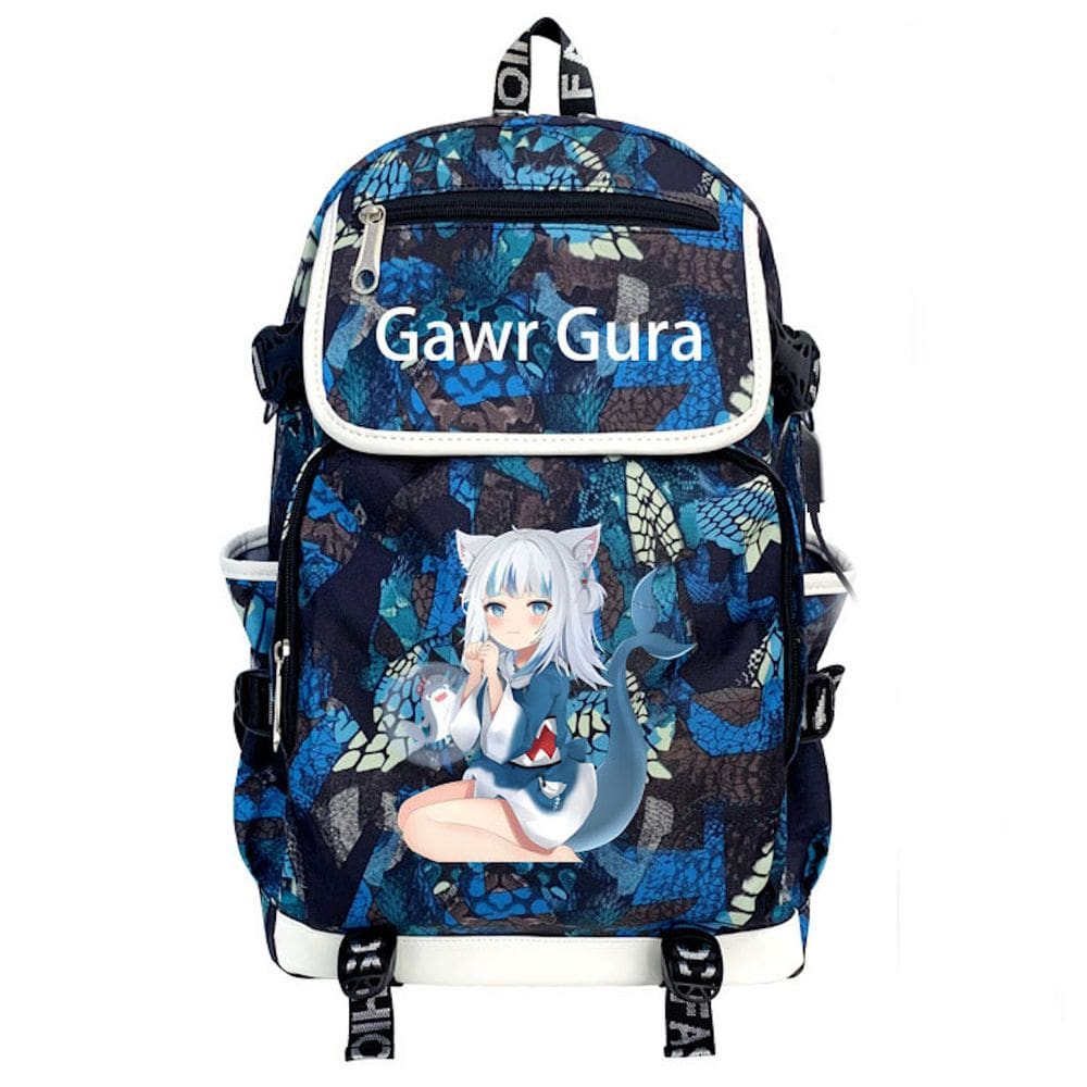 Mochila escolar Gawrs Guras Anime para crianças 35x20x47cm