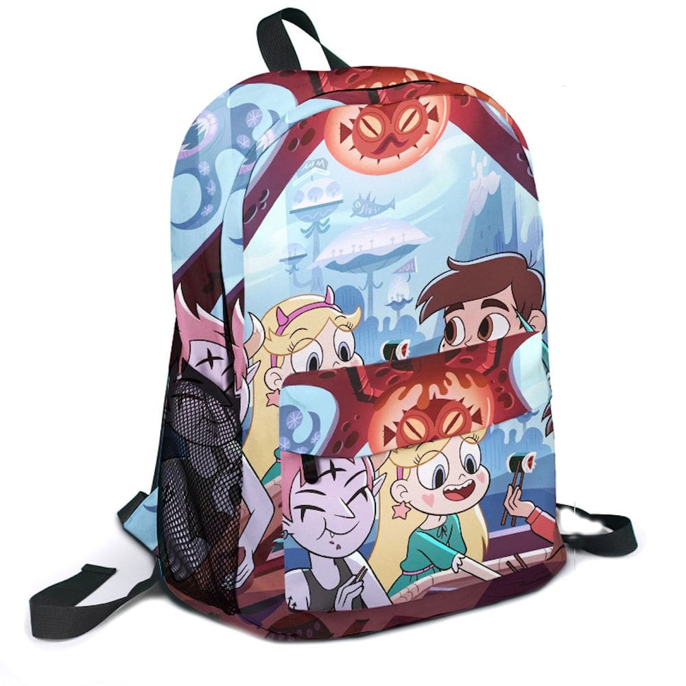 Mochila escolar infantil Tom Princess com impressão 3D de algodão e poliéster